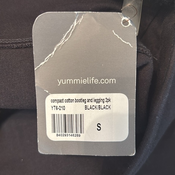 YUMMIE Compact Cotton Bootleg and Legging YT6-210 Black - Picture 5 of 5